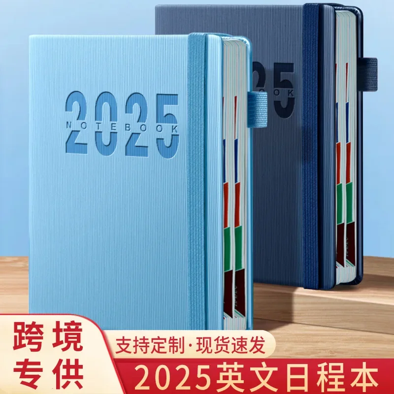 2025 Schedule Book Work Plan Almanac Plan Book English Schedule Book Customized Logo notebooks  agenda 2025 undated planner