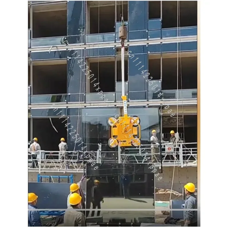Heavy-Duty Automatic Suction Cup for Large Pane Hoisting Electric Vacuum Glass Lifter for Curved Curtain Wall