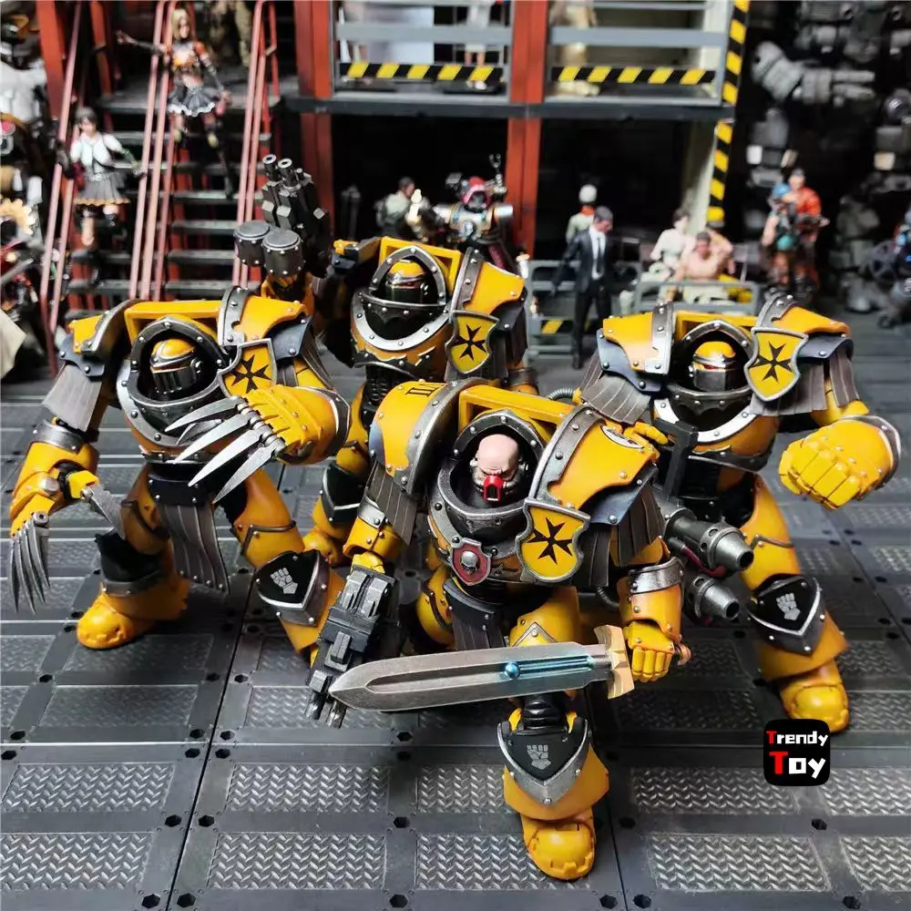 

【JOYTOY】Warhammer 40K Imperial Fists Legion Cataphractii Terminator Squad 3PCS 1/18 Action Figure Toys