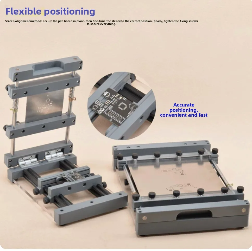 Manual PCB Solder Paste Printing Machine Small Screen Printer for PCB Board Stencil Printing