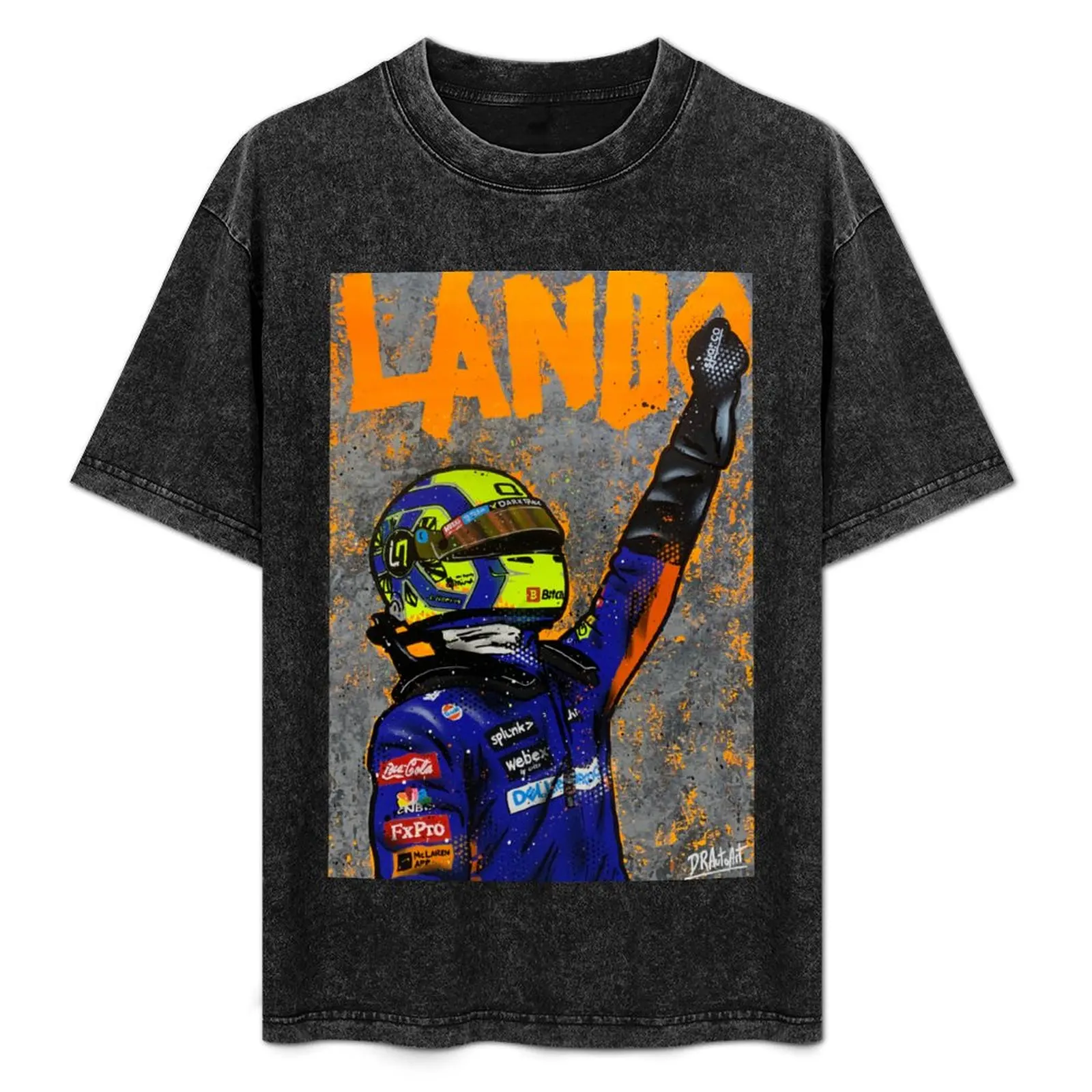 ノリスの国、2022-drautoartによるf1グラフィティペイント-tシャツ-プラスサイズ-ベーシックコットンtシャツ