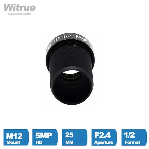 Witrue 5Megapixel CCTV Lens 25mm M12 Mount 1/2 inch Long Distance View For 1080P/4MP/5MP AHD Camera IP Security Cameras - Image 4