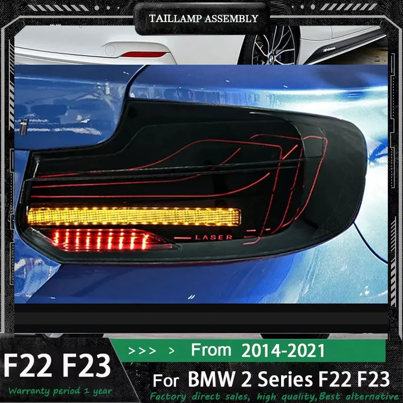 

Car Styling For BMW 2 Series 2014-2021 F22 F22 218i 220i 225 M2 Rear DRL Tail Lamp LED Brake Taillights Auto Daytime Accessories