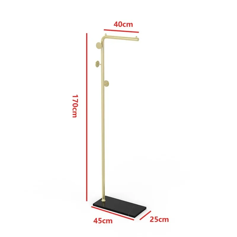 Modern Floor Standing Garment Rack with Marble Board Heavy-Dut/y Metal Clothing Hanger Organizer Durable Freestanding Coat Stand