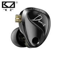 KZ Duonic HIFI IEMs controlador plano Triple magnético auriculares con cable de 4 sintonización con micrófono Dual HD para castor pro