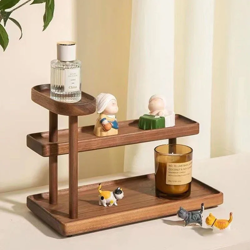 

Home Appliance Wooden Desktop Storage Rack Cosmetics Perfume Storage Rack Entrance key Small Storage Rack Kitchen Accessories