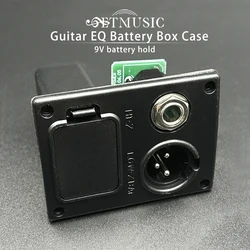 5/10Pcs Acoustic Guitar Pickup Equalizer EQ 9V Battery Boxs/Holder/Case with XLR Connector Plug for Most of Guitar Accessories