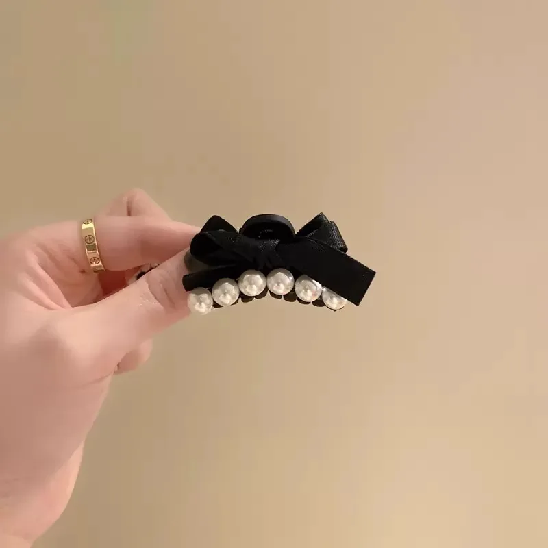 Hair Claw Clip Vintage Bow Satin Metal Alloy Medium Lightweight Women Chic Side Bangs Half Updo Hair Accessory Multicolor Party