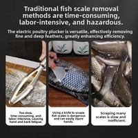 Waterproof Electric Fish Scaler Rechargeable Battery Electric Power Fish Scale Remover Cordless Design Stainless Steel