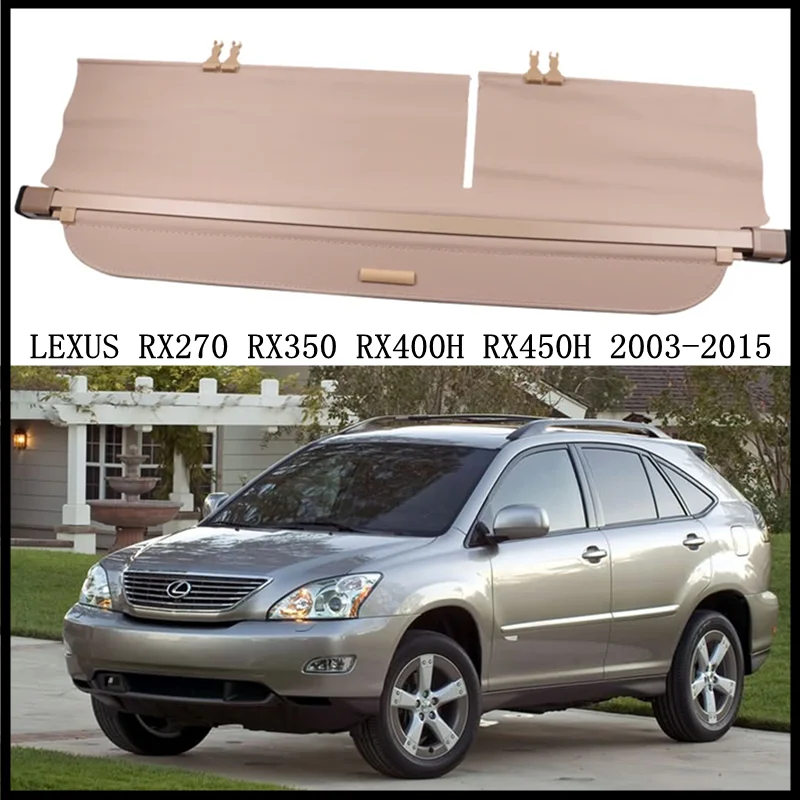 Rear Cargo Cover For LEXUS RX270 RX350 RX400H RX450H 2003-2015 Privacy Trunk Screen Security Shield Shade Modification Parts