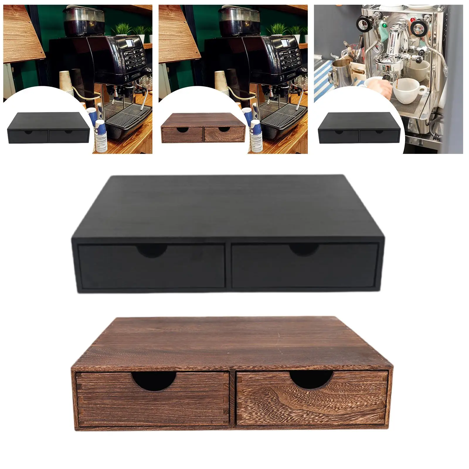 

Ящик для хранения кофейных стручков, компактная подставка для кофемашины, деревянный органайзер для кофейных капсул для кухонной столешницы, домашнего бара, офиса