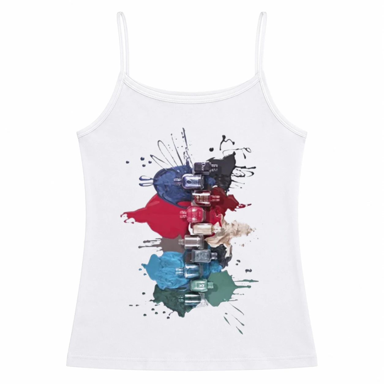 Gothic Vintage Streetwear Casual Printed Sling Strap Graphics Crop Tops 2026 New Women's Clothing Slim Fit Sleeveless Tank Top