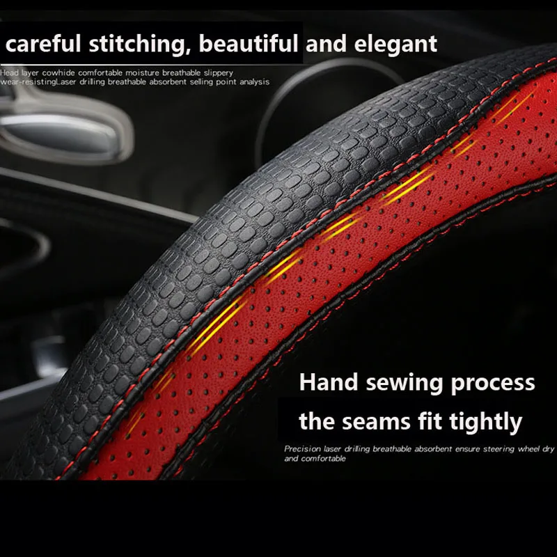 New summer style steering wheel cover universal Breathable honeycomb silicone grips Type D wheel cover for men women all seasons