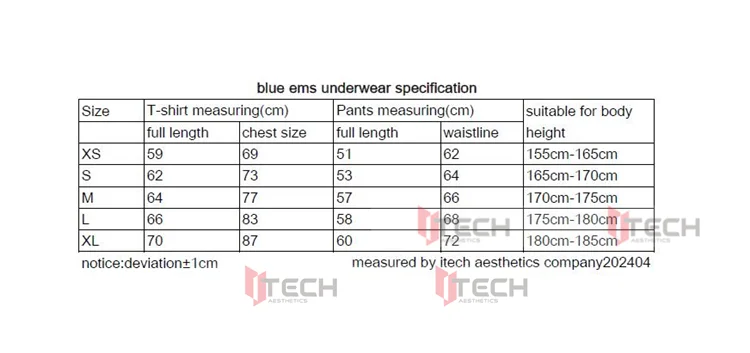 بدلة تدريب EMS زرقاء ملابس داخلية من مادة البولي بروبيلين والبولي أميد والإيلاستان ems بدلة تدريب سترة EMS طبقة قاعدة الملابس الداخلية #4