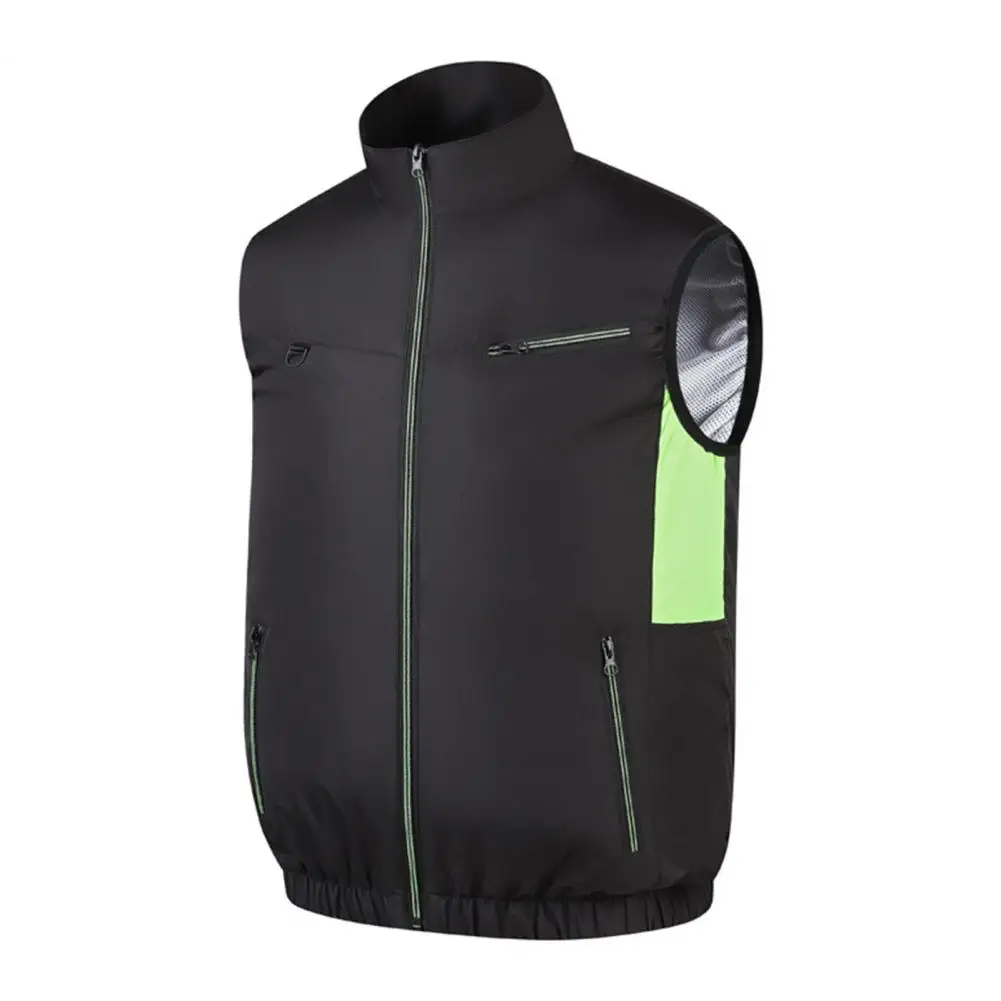 Homens verão ar condicionado roupas ventilador colete de refrigeração 2022 novo carregamento usb refrigeração esporte homem ao ar livre casaco cor sólida mais tamanho