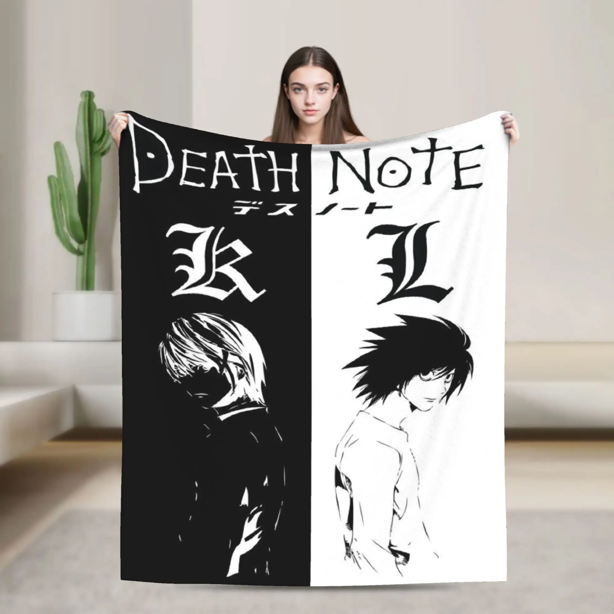 New Arrival deaths notes anime catoon Blankets Super Soft Flannel  Cozy Throw Blanket Machine Washable
