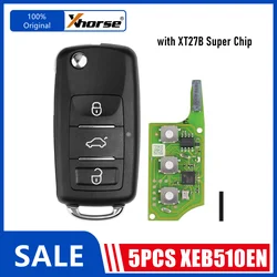 5 pz XHORSE XEB510EN B5 tipo Smart Key universale Super remoto integrato XT27B VVDI Super Chip versione inglese