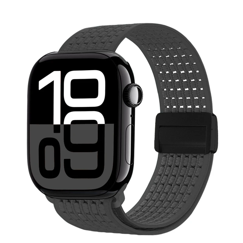 

Suitable for IwatchS10 Apple Applewatch7 8 9 New Style Fashionable Breathable Elastic Sports Knitted Magnetic Buckle Strap