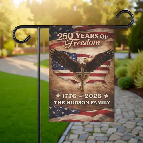 Personalized Years America Garden Flag Custom Outdoor Decor Gift UUI GGX