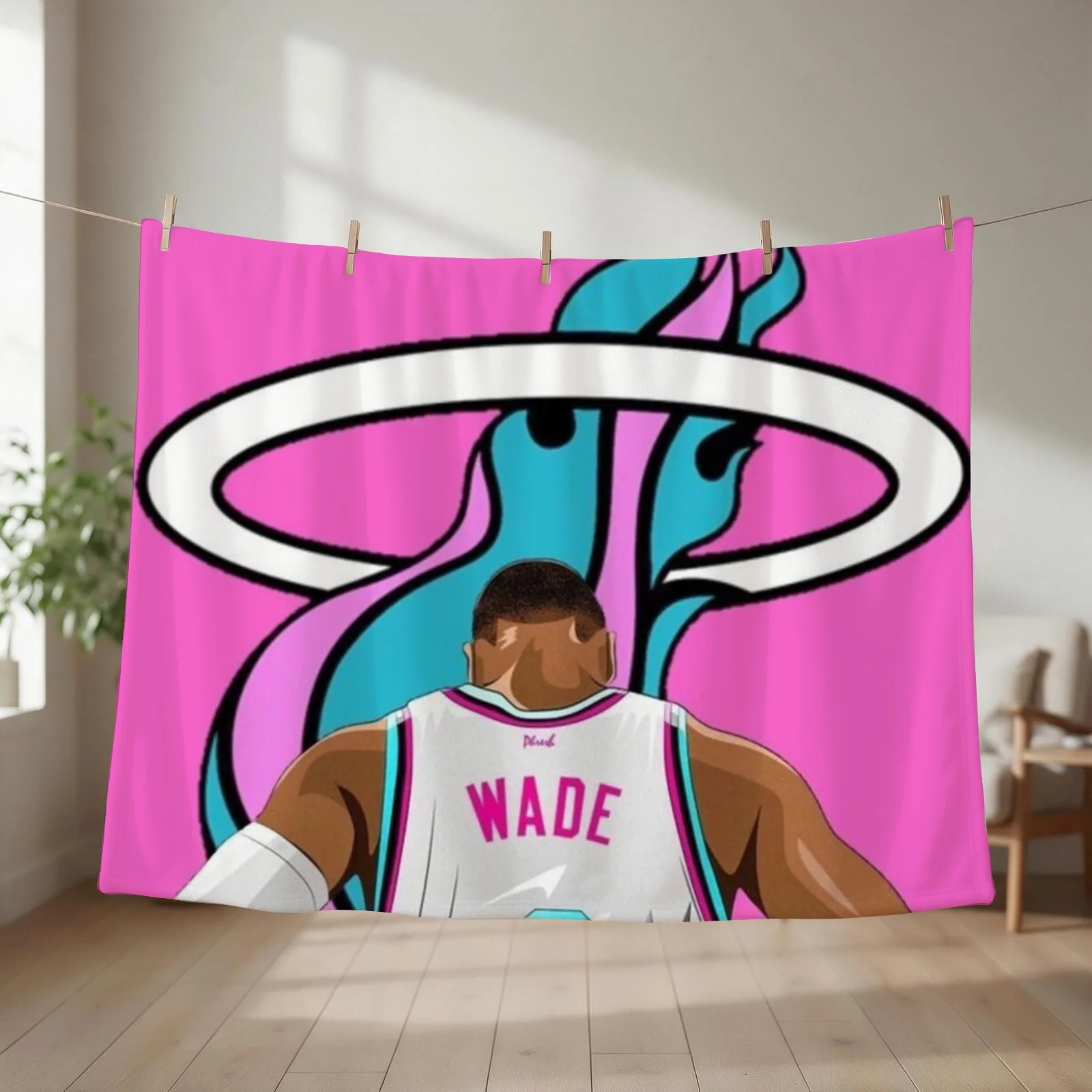 Dwyane Wade Throw Blanket couch cozy soft plush fuzzy picnic outdoor blanket