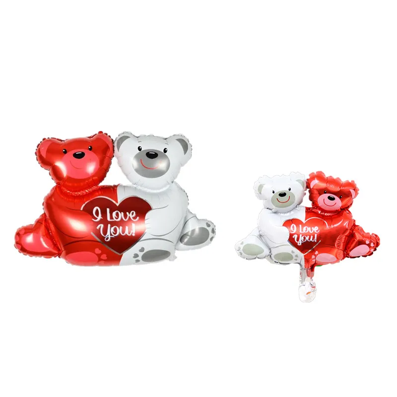 Cartoon Hugs Love Bear, Foil Balloon, Birthday Wedding Party, Bedside Decorations, Children's Day Inflatables, Baby Shower