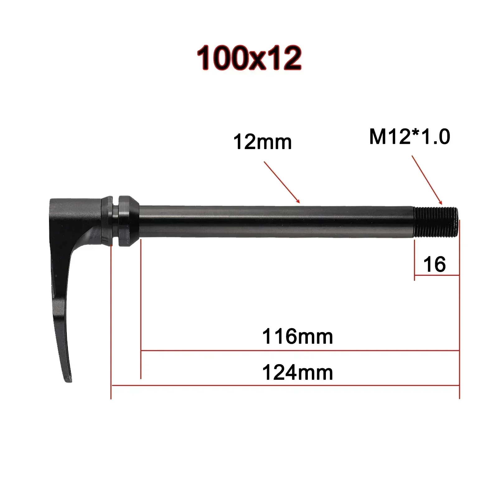 MTB Road Bike Thru Axle 12x142 12x148 Quick Release 12x100 Front Fork Shaft Skewer Bicycle Thru Axle W/Lever