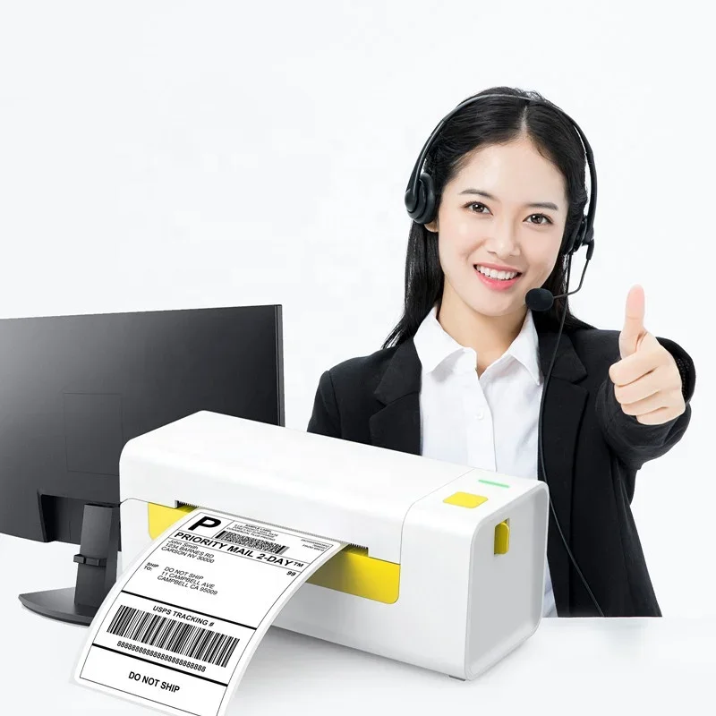 Imprimante d'étiquettes à transfert thermique Bluetooth mobile, autocollant d'expédition, procureur Android, 80mm