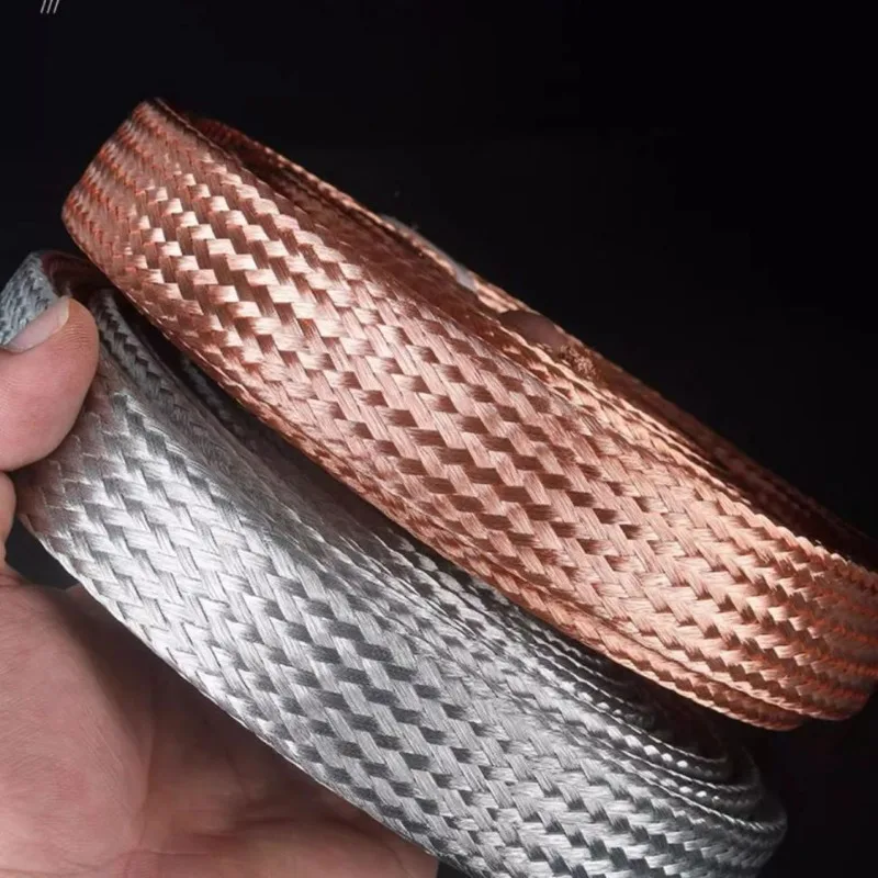 1-20M Expandable Copper Braided Sleeve Signal Wire Cable Shielded Braid Welding Solder Metal Sheath Screening Wiring Accessories