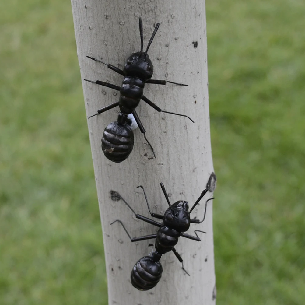 

6pcs Ant Statue Decor Figurine Large Ants Sculpture Desk Ornament Indoor Garden Decoration Insect Decor Simulated Ants