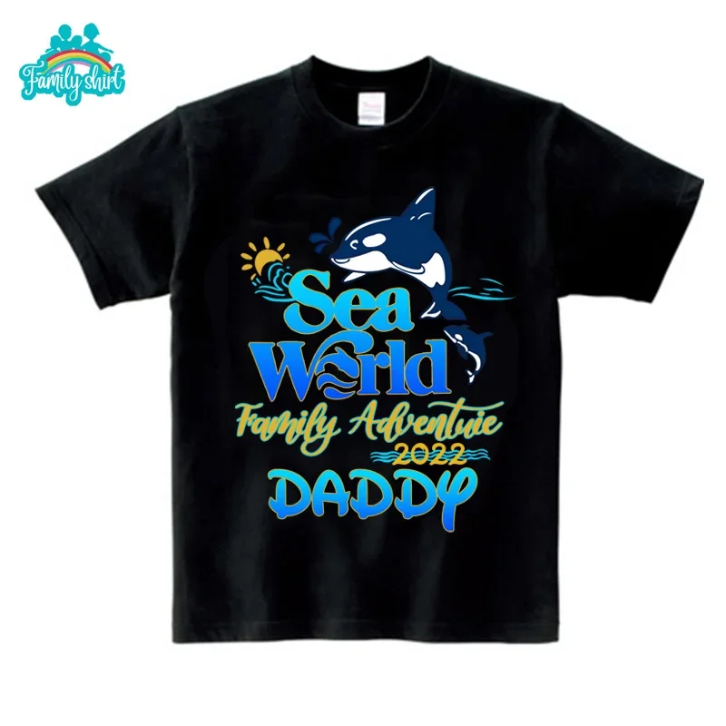 Matching T Shirts for Family Party Girl Custom Picture Shirt Children Kids Clothing Short Sleeve T-Shirt Daddy Family Clothes