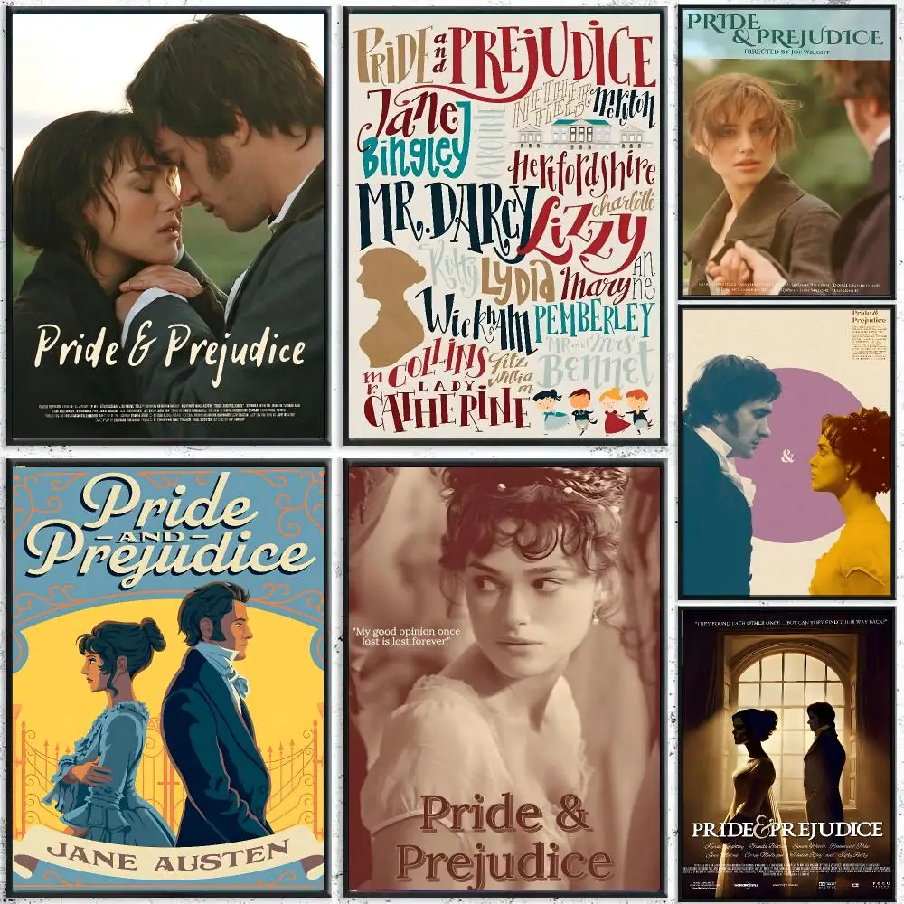 P-Pride & P-Prejudice Poster Perfect Sticker Self Adhesive for Office Home Theater Wall Art Decor Fancy Gift