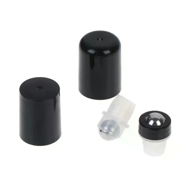 5Pcs Stainless Steel Essential Oil Roller Ball Replacement Leak Proof With Protective Cap For Aromatherapy Skincare Daily Trave