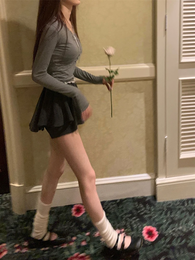 

Новая женская модная короткая юбка А-силуэта с высокой талией, расклешенная, свободного кроя, для весны