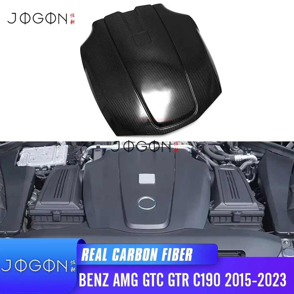 

DRY Carbon Fiber Car Engine Hood Bonnet Vent Cover Trim For Benz AMG GTC GTR C190 2015-2023 Exterior Mouldings Accessories