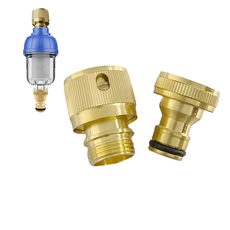 

1Pc Caravan Filter Brass Connect Water Tank Pre-Filter Shower Spray Head Washing Machine Tap Scale Strainer Orichalcum Connectes