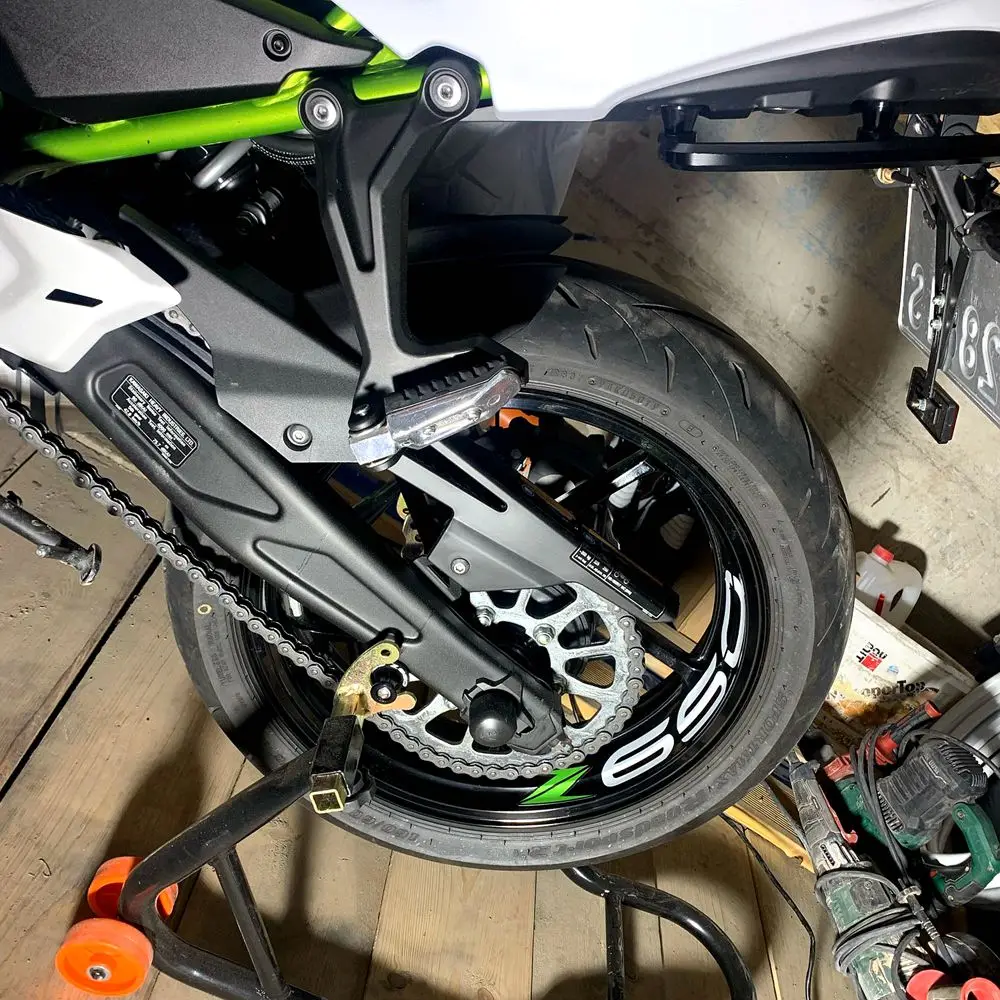 Kawasaki Z650 Decalque Jantes Dianteiros e Traseiros, Adesivo Decorativo, Alta Reflexão, Adequado para 17 "Cubo De Roda