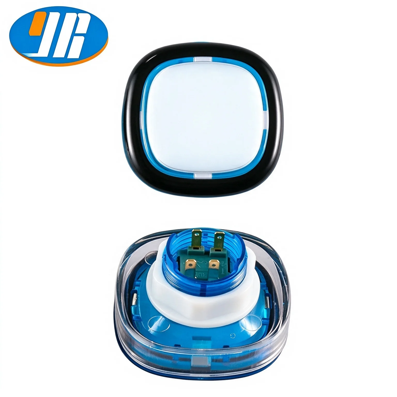 1PCS 33mm/50mm Arcade LED Push Button 12V 5V Square for Arcade Video Games PS5 Raspberry Pi MAME Game Machine