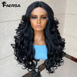 Synthetic Black Brown Curly Wig Lace Front Wigs For Women Blonde Orange Female Lace Wig Daily Use 13X4X1 Cosplay Hair