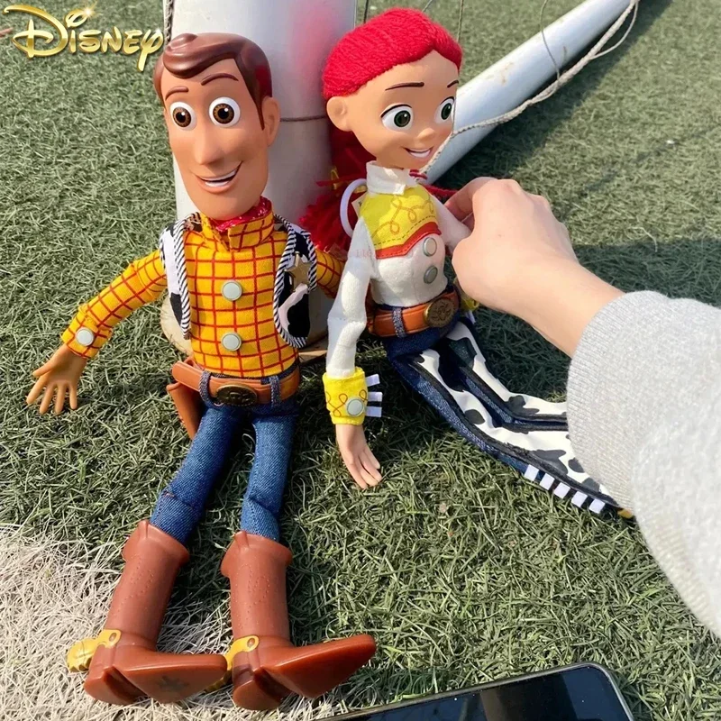 

Disney 40cm Toy Story 4 Anime Figures Talking Woody Buzz Jessie Rex Action Figurines Decor Model Collection Birthday Toy Gift