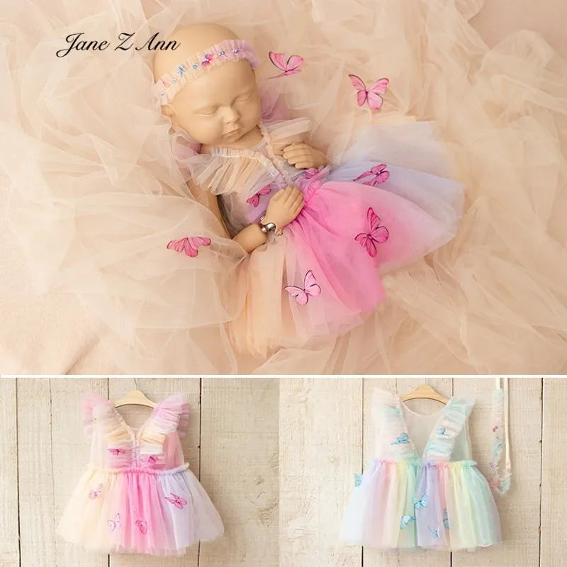 

Dreamland Butterfly Fairy Tulle Princess Dress Hair Accessories Props Newborn Photography Infant Baby Studio Shooting