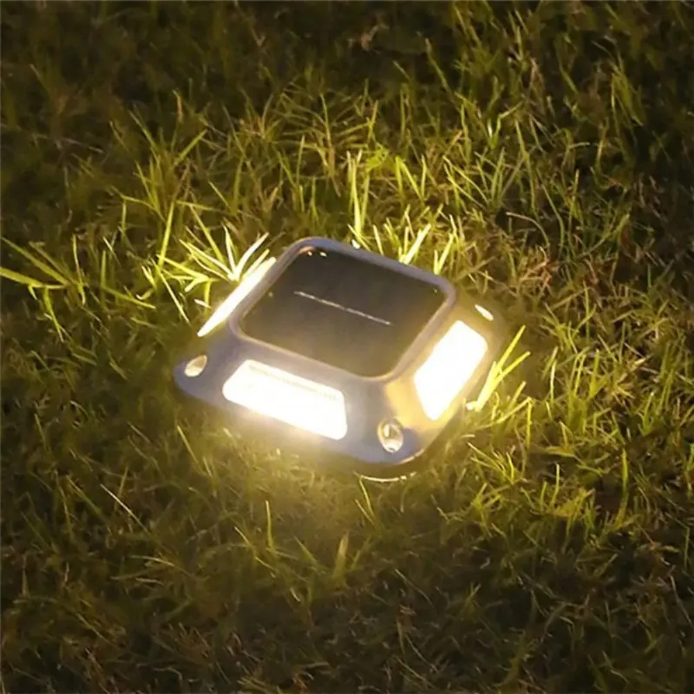 Solar LED Warning Light Outdoor Waterproof Wireless Deck Garden Walkway Driveway Path Yard Step Patio Sidewalk
