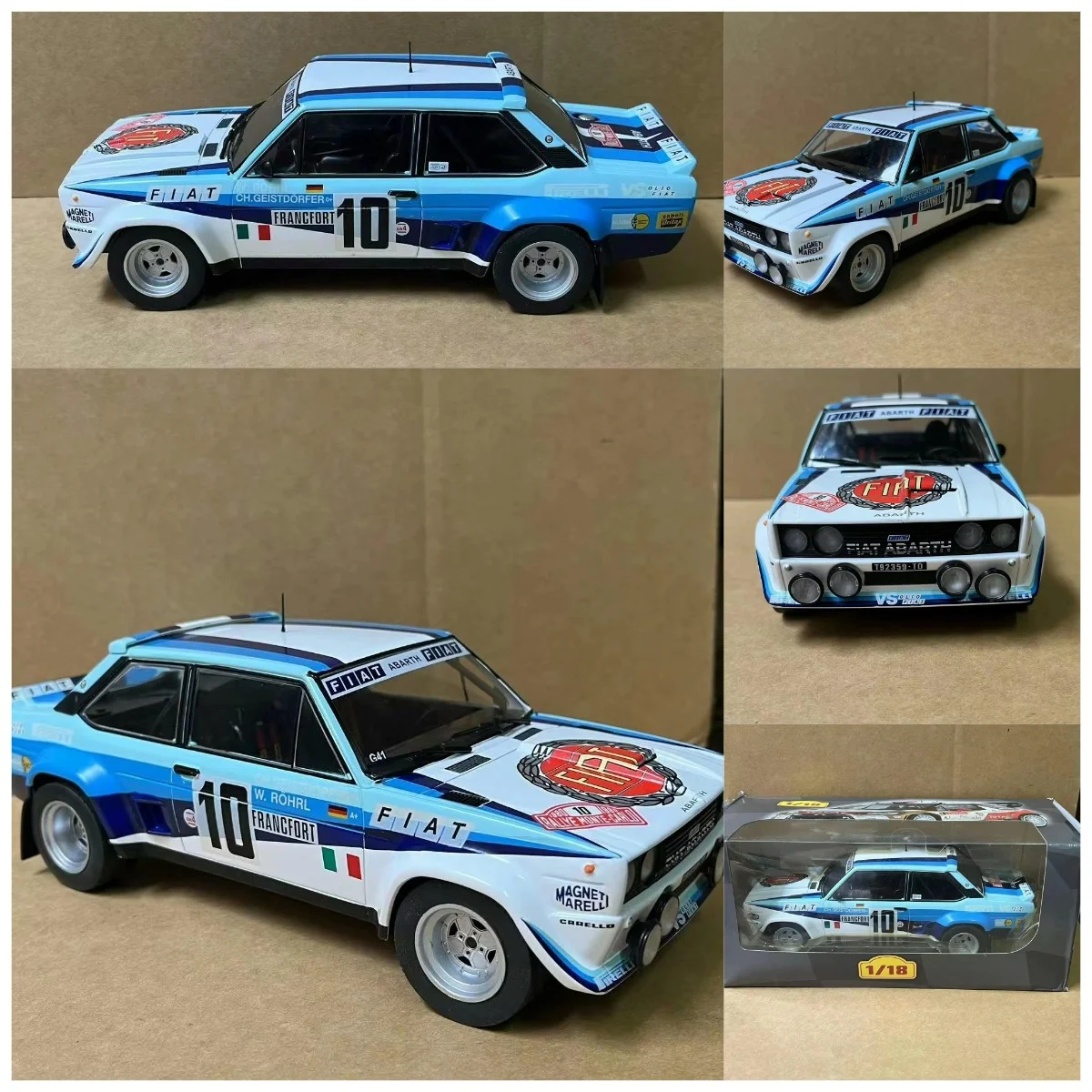

IXO Diecast 1/18 Scale FIAT 131 # 10 Racing G8 Alloy Car Model