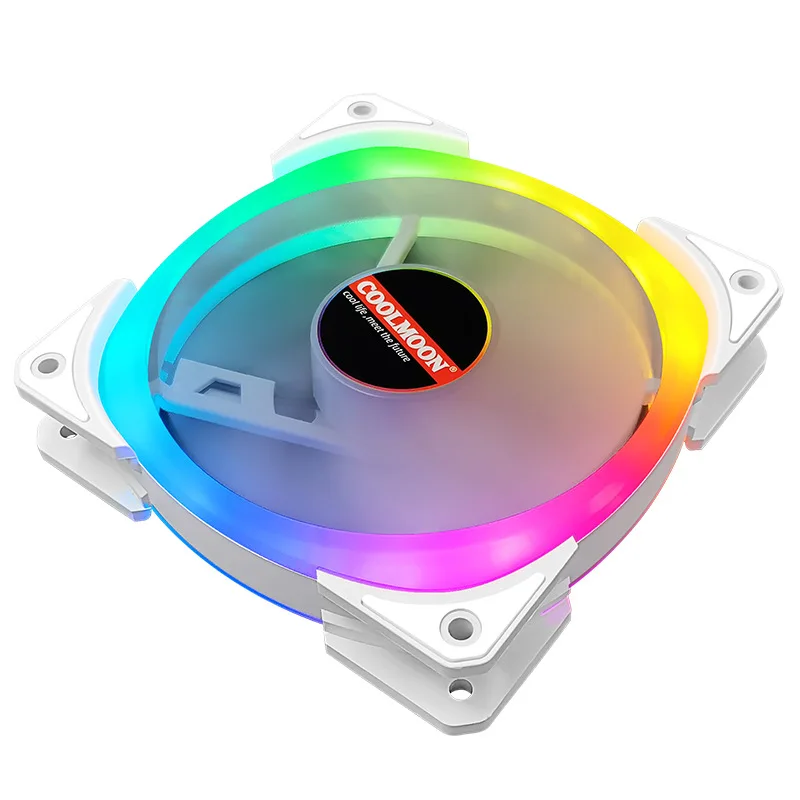 120 Mm Computer Case Fan RGB Fan Adjustable Colorful Lamp Light for Radiator Mute PC 120mm Fans Adjust Cooler Ventilador