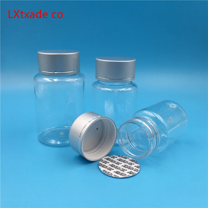 50PCS 50ml 100ml 200ml Empty Lucency Plastic Bottles Retail Pill Bath Salt Candy Originales Packaging Containers