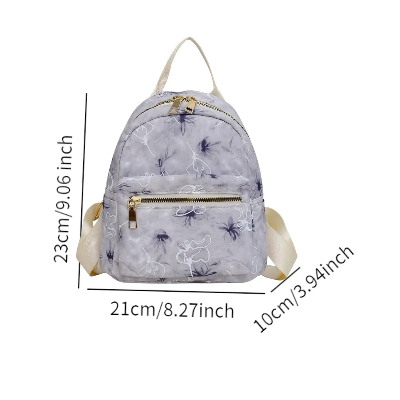 Women Mini Backpack Lightweight Travel Bag Adjustable Shoulder Straps Rucksack for Commuting Vacation Outdoor Office Street