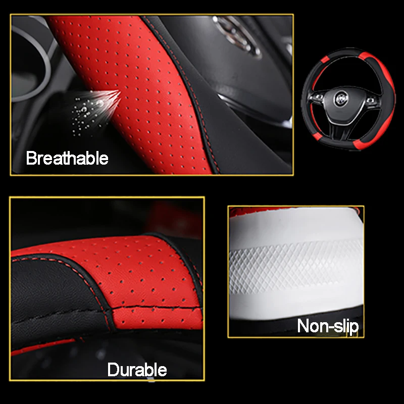 D Type Car Steering Wheel Cover Wrap For Chery OMODA C5 S5 2022 2023 2024 Auto Accessories Braid On Steering-Wheel Protector