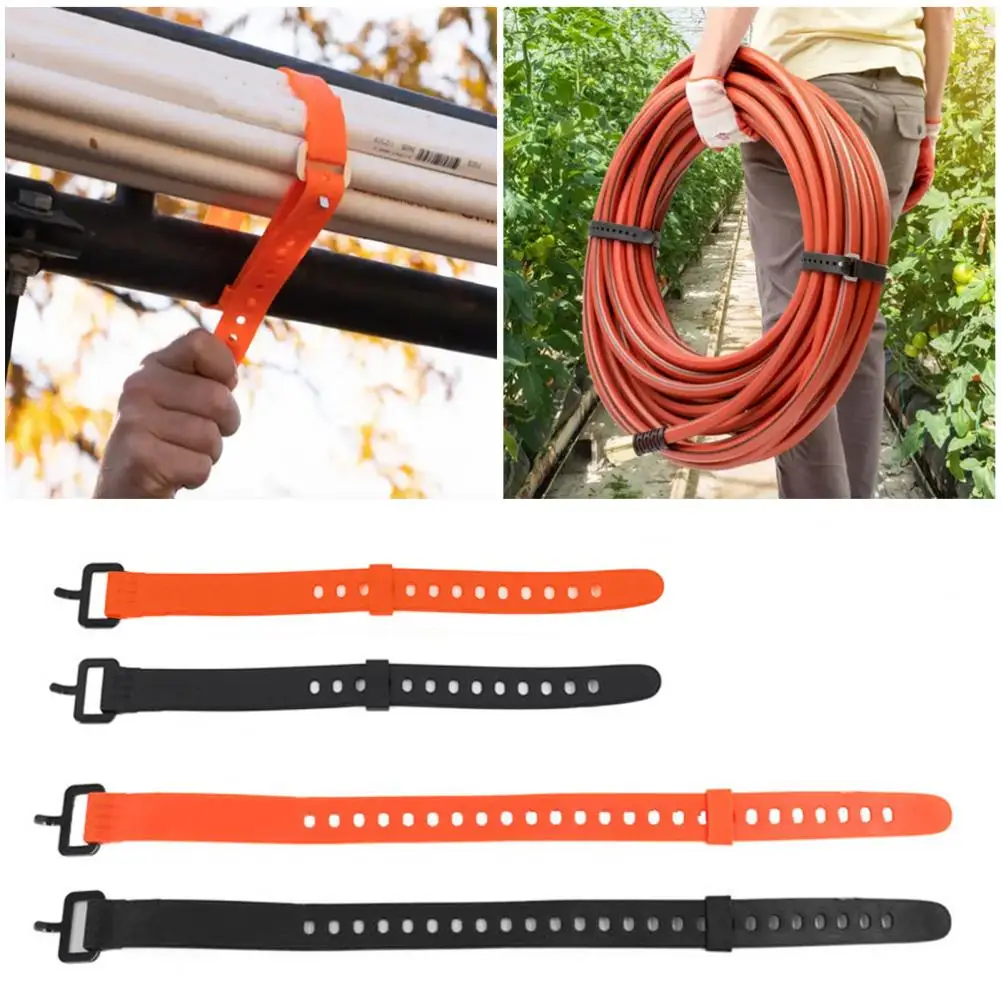 Cargo Strap Reusable Strong Wear-resistant Black/Orange Strapping Soft Rubber Luggage Wire Fastener Buckle Tie-Down Belt Home