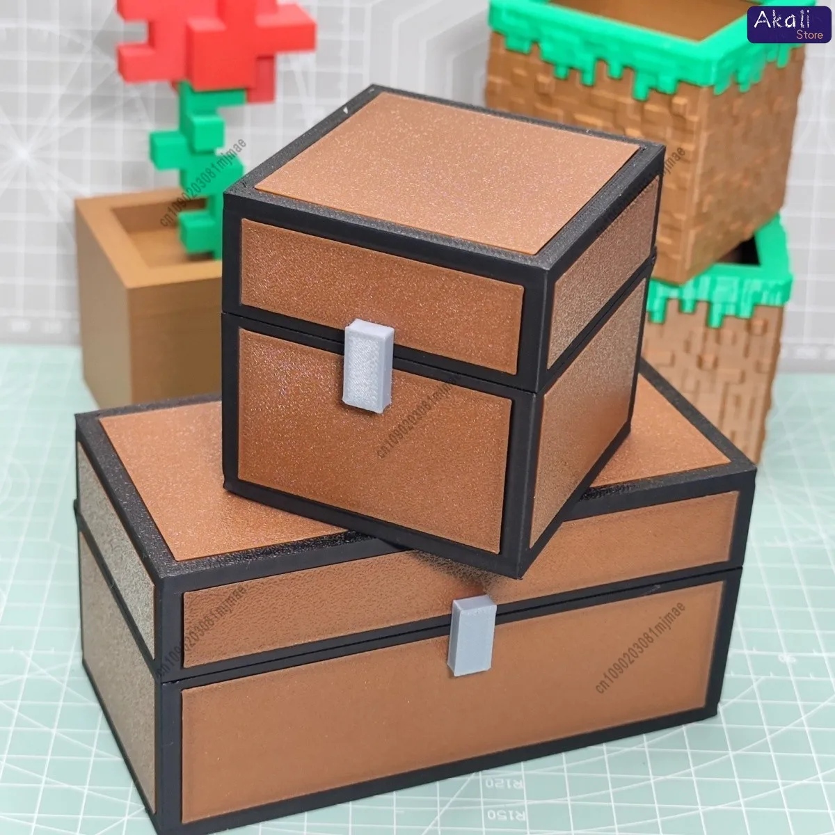 

Пиксельный стиль, ящик для хранения сокровищ, креативный органайзер для ювелирных изделий, настольный контейнер, коллекционный подарок, чехол для хранения домашнего декора