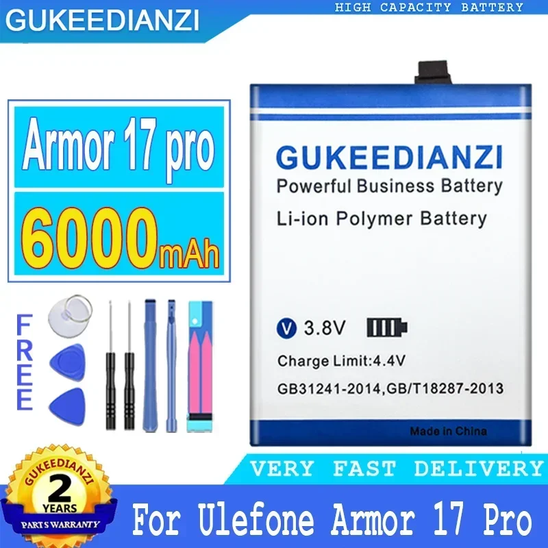 

High Capacity 6000mAh Battery Armor 17 Pro For Ulefone Armor17 Pro