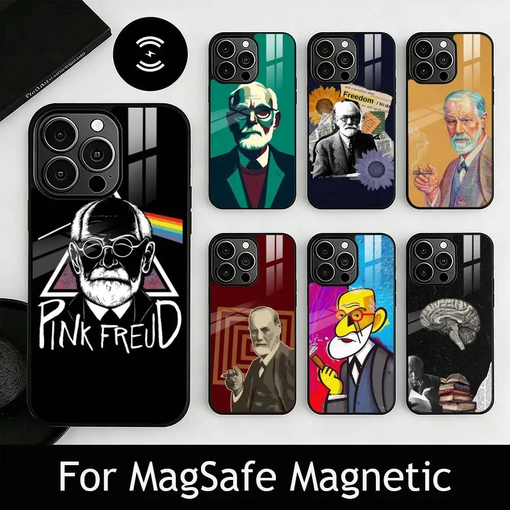 

Psychoanalysis Sigmund Freud Phone Case For iPhone17,16,15,14,13,12,11 Plus,Pro Magnetic For Magsafe Wireless Charging